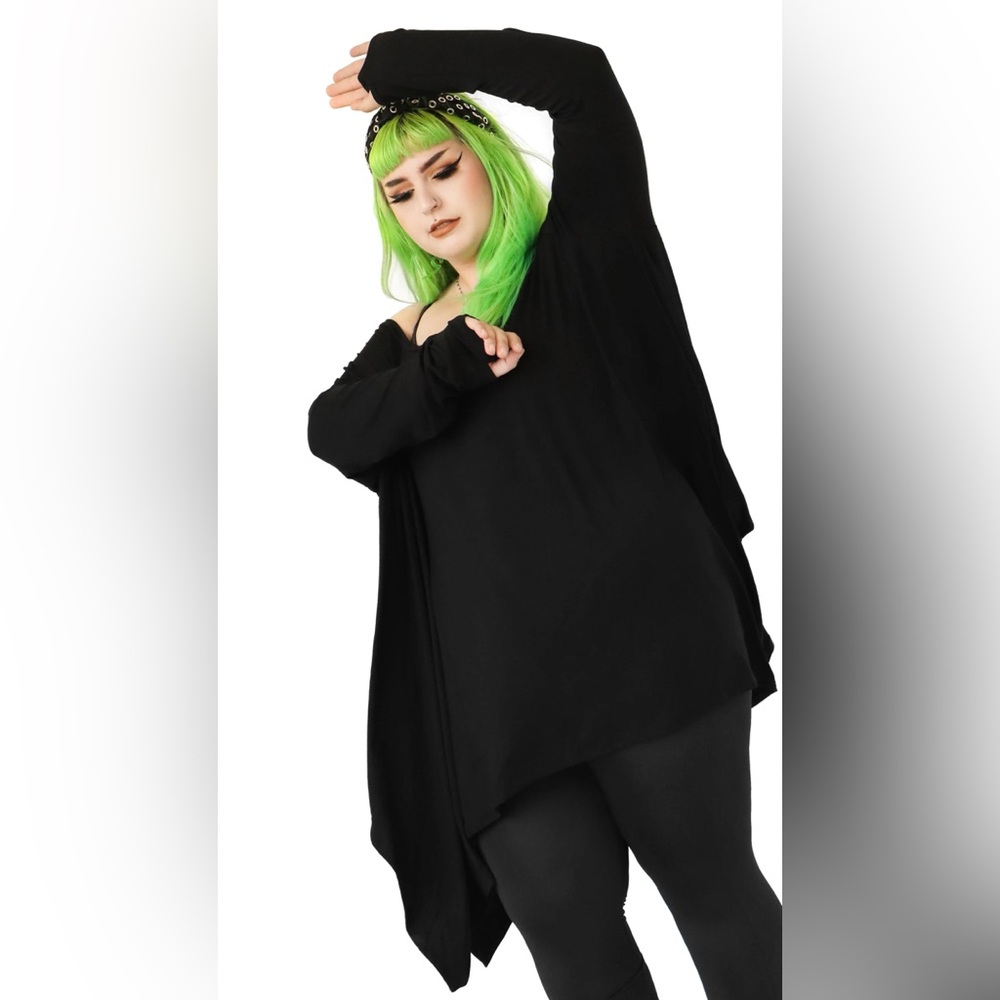 Foxblood Long Flowing Top with Thumbholes - XL/2X